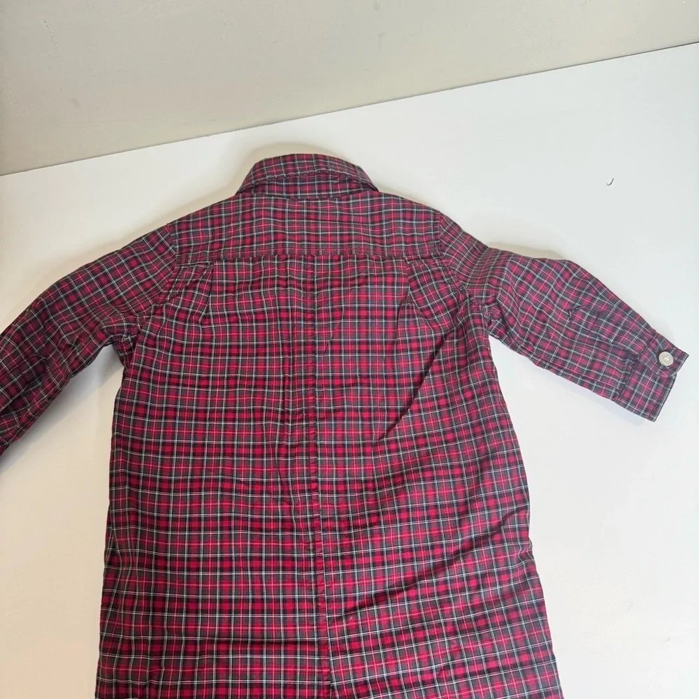 Polo Ralph Lauren Kensington Red Plaid Cotton Poplin Romper